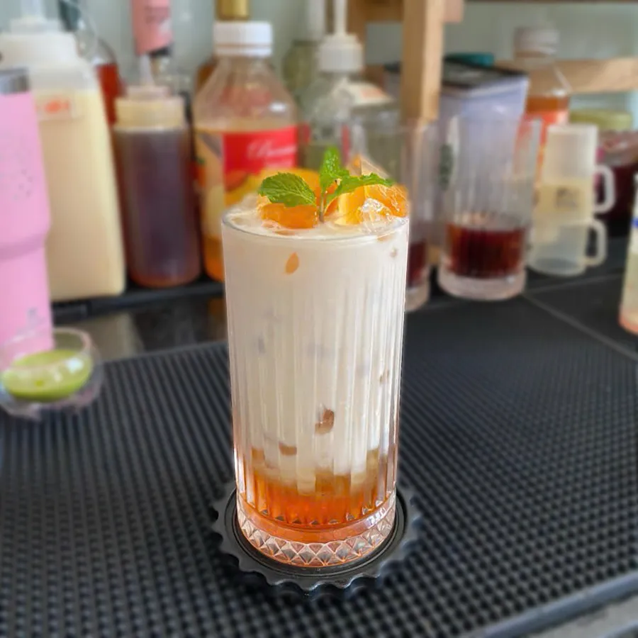 Trà đào sữa